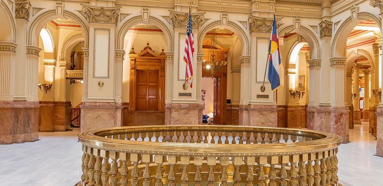 Inside of the Colorado Capitol building.